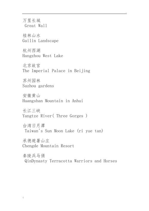 景點英語-景點英語怎么說