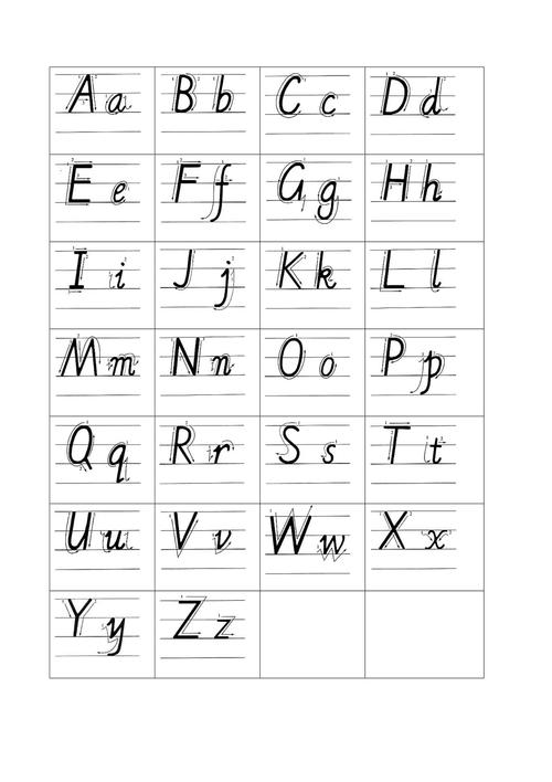 26個(gè)英文字母書寫-26個(gè)英文字母書寫格式圖片