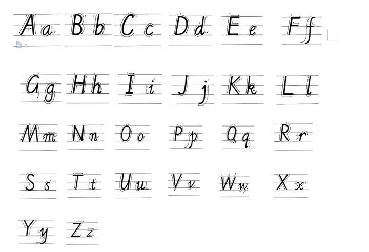 英語(yǔ)大小寫字母表-英語(yǔ)大小寫字母表圖